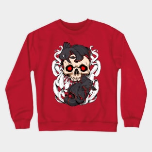 Skull Fish - Black and Red Crewneck Sweatshirt